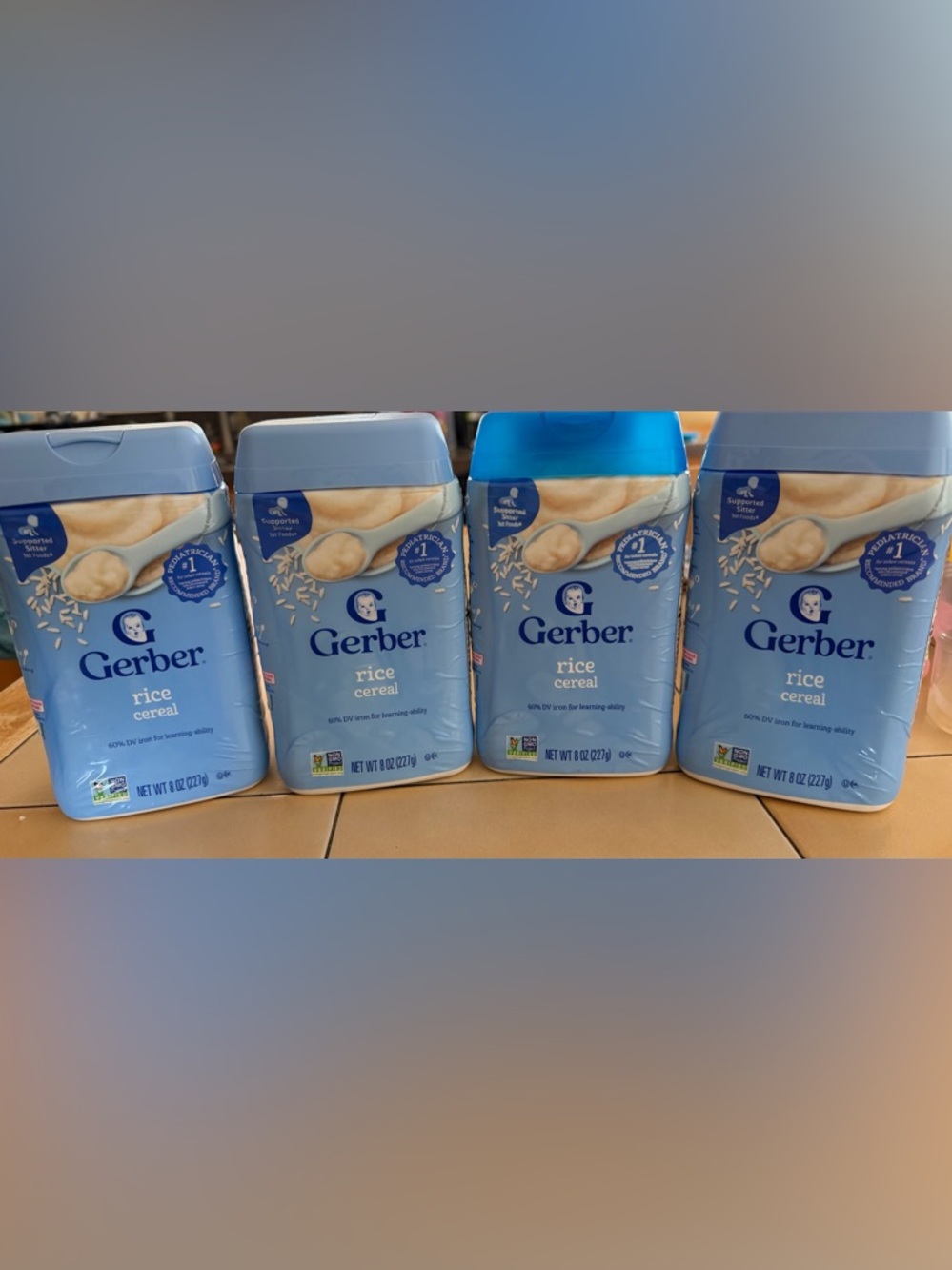 Gerber Rice Cereal - Light Blue Packaging